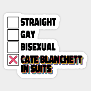 Cate Blanchett In Suits Sticker